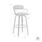Armen Living Willow 25.5" Swivel Black Wood Counter Stool in Gray Faux Leather with Black Metal LCWIBABLKGRY26 - alternate 9